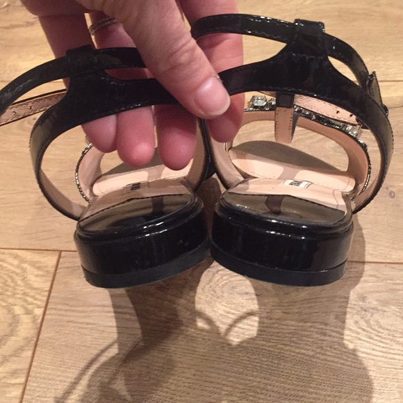*SOLD* Miu Miu t-strap black jewel sandals - Picture 6 of 8